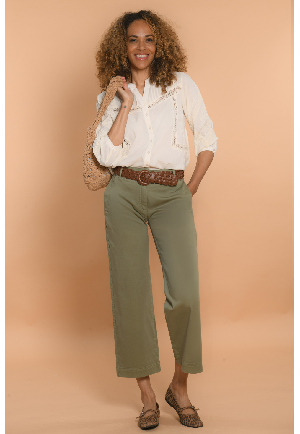 JEAN CROP - ARGILE - GUIMAUVE